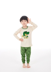 Bộ Pijama dài tay Moi&Du bé trai - Cool Dino
