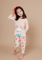 Bộ pijama dài Olomimi bé gái Lovely Bunny