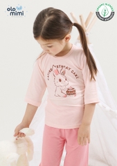 Bộ pijama lửng Olomimi bé gái Party Bunny