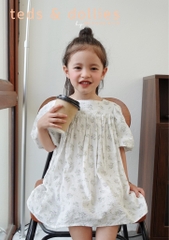 Váy Ivy Dress - Hoa nhí trắng tím - TDS2409