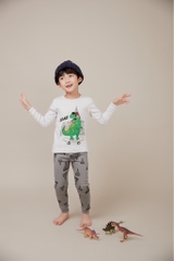 Bộ pijama dài Olomimi bé trai Dino City