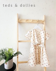 Ted & Dollies Váy crotop họa tiết dâu - TDS2306