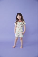 Bộ pijama cộc Olomimi bé gái Rose Garden