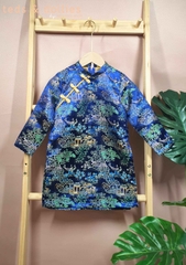 Áo dài thủy mặc cho bé trai xanh - TDAD2402X