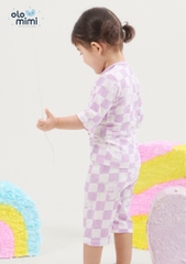 Bộ pijama lửng Olomimi bé trai/bé gái Fom Fom Purple