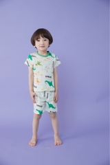 Bộ pijama cộc Olomimi bé trai Dinosaur