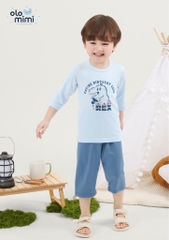Bộ pijama lửng Olomimi bé trai T-rex