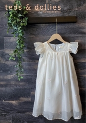 Váy Chloe Dress - Họa tiết nơ in nổi màu Cream - TDS2403