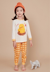 Bộ pijama dài Olomimi bé gái Chick Friends