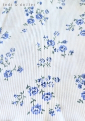 Ted & Dollies Áo ráp bèo hoa xanh - TDS2304