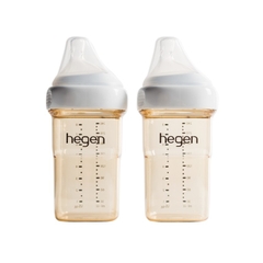 Bình sữa Hegen PPSU 240ml núm ti dành cho bé 3-6 tháng tuổi (Set 2 Bình)