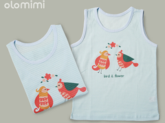 Áo ba lỗ Bird Flower