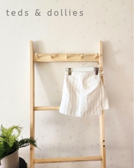 Ted & Dollies Quần váy kẻ trắng - TDS2302