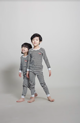 Bộ Pijama dài tay Olomimi bé trai/bé gái Papillon Black