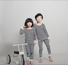 Bộ Pijama dài tay Olomimi bé trai/bé gái Papillon Black