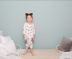 Bộ Pijama lửng Olomimi bé gái Cherry Blossom