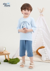 Bộ pijama lửng Olomimi bé trai T-rex