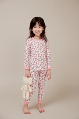 Bộ pijama dài Olomimi bé gái Flower Pink