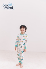 Bộ pijama dài tay Olomimi bé trai Dino Car