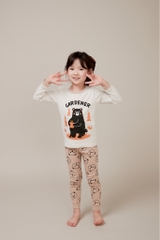 Bộ pijama dài Olomimi bé trai/bé gái Bear Gardener