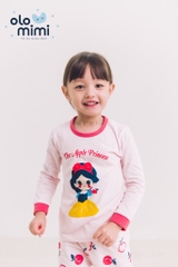 Bộ pijama dài tay Olomimi bé gái Apple Princess