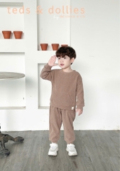 Set dài tay tăm chun thu đông bé trai be - TDF2404B