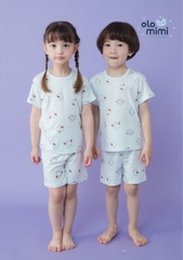 Bộ pijama cộc Olomimi bé trai/ bé gái Snowbird