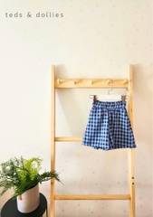 Ted & Dollies Quần bé gái caro xanh dương - TDS2320