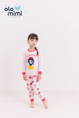 Bộ pijama dài tay Olomimi bé gái Apple Princess