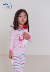 Bộ pijama dài tay Olomimi bé gái Unicorn Dream