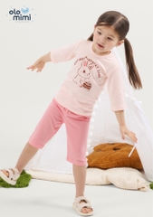 Bộ pijama lửng Olomimi bé gái Party Bunny