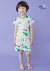 Bộ pijama cộc Olomimi bé trai Dinosaur
