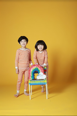 Bộ Pijama dài tay Olomimi bé trai/bé gái Papillon Orange