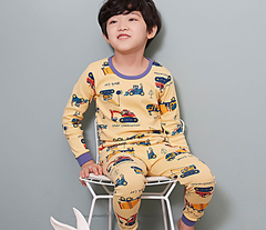 Bộ Pijama dài tay Olomimi bé trai Work Car