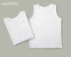 Áo ba lỗ Olomimi Plain White