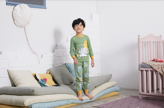 Bộ Pijama dài tay Olomimi bé trai Painting Rhino