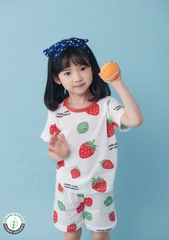 Bộ pijama cộc tay Olomimi bé gái Sweet Berry