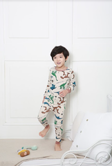 Bộ Pijama dài tay Olomimi bé trai Dino Time