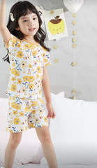 Bộ pijama cộc tay Olomimi - Hoa vàng