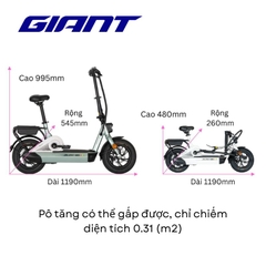 Xe đạp điện Giant JIEJING E+ 12 inchs, gập gọn