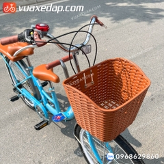 Xe đạp cho mẹ và bé Tekko C250 bánh 24 inch, có 7 tốc độ đạp cực nhẹ