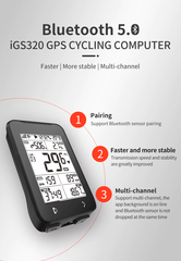 Đồng hồ IGPSPORT IGS320 iGS 320, bắt sóng vệ tinh GPS, Pin 72h