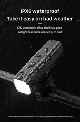 Đèn pha RockBros RHL1000 LED 4500MAh, 5 chế độ sáng, Chống nước IPX6, Có thể sạc lại