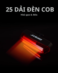 Đèn hậu xe đạp GIANT 2.0 Sáng 12 Lumen PIN 350 mAh thời lượng tối đa 4H Sạc nhanh USB chống nước chuẩn IPX4