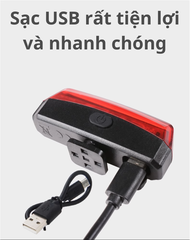 Đèn hậu xe đạp GIANT 2.0 Sáng 12 Lumen PIN 350 mAh thời lượng tối đa 4H Sạc nhanh USB chống nước chuẩn IPX4