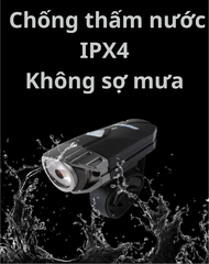 Đèn trước xe đạp GIANT 300 Lumen Pin 1500mAh, Vỏ chất liệu ABS, nhỏ gọn, di động và có thể sạc lại bằng USB
