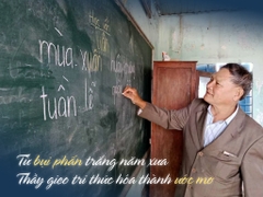 Từ bụi phấn trắng năm xưa, thầy gieo tri thức hoá thành ước mơ.