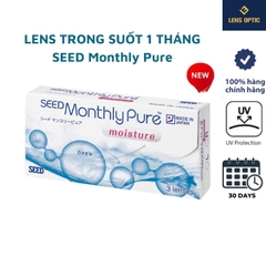 Kính áp tròng 1 tháng không màu - SEED MonthlyPure moisture ( độ -0.50 đến -12.00 )