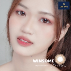 Kính áp tròng Freshkon Alluring 3 tháng màu Winsome Brown, lens nâu có độ cận