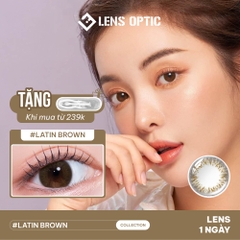 Kính Áp Tròng 1 Ngày Clalen Iris Latin – Lens Nâu Cho Mắt Cận